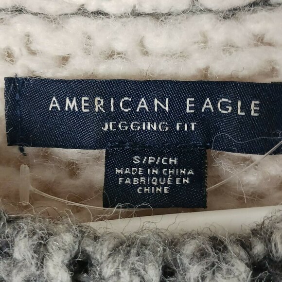 American Eagle Sweater Womens S Wool Chunky Loose Knit Stripe Cozy Grunge Y2K - Picture 4 of 6